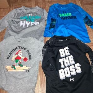 Boys long sleeve Under Armour shirts